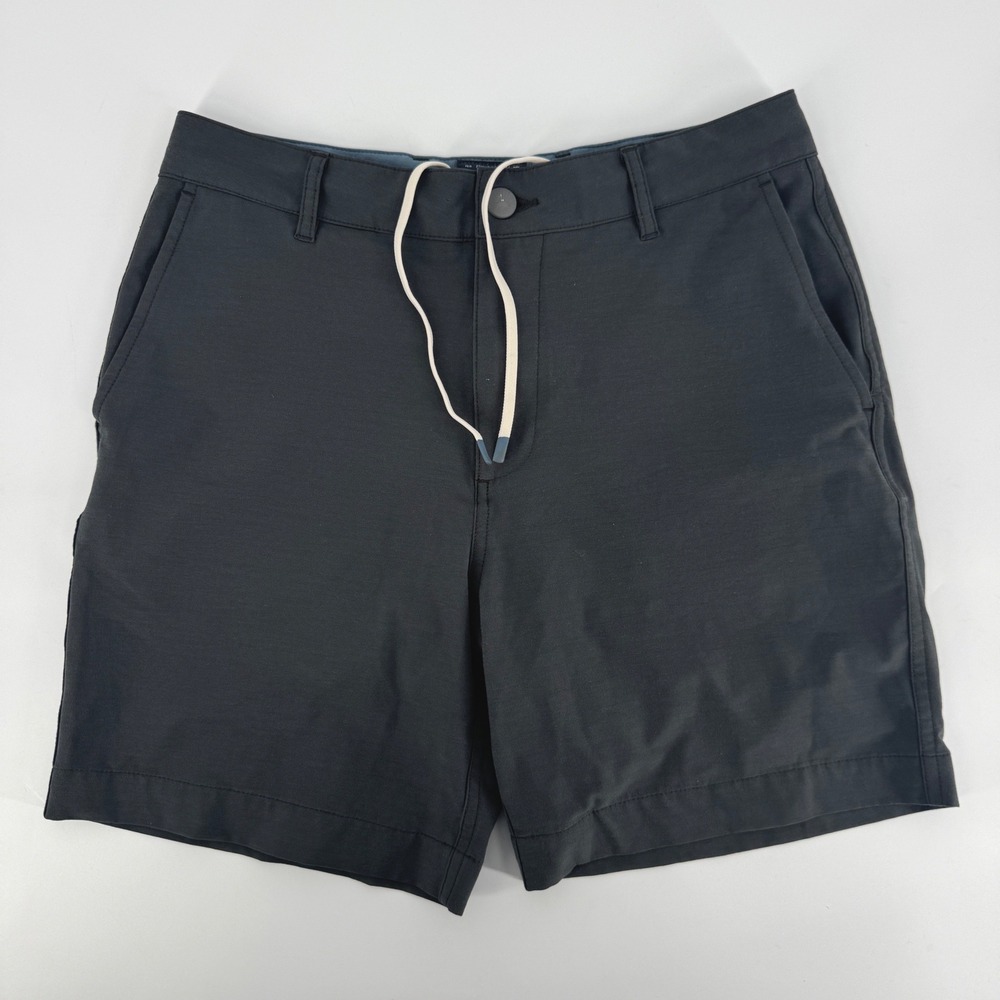 Faherty All Day Shorts Mens 29 Charcoal Gray 7 Inch Inseam Hybrid Boardshorts